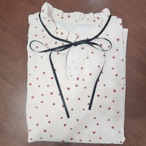 Tie Neck White Blouse